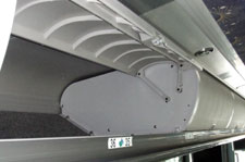 charter bus overhead storage