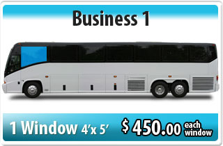 bus wrap business: 1 window signage