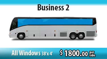 bus wrap business: all windows signage